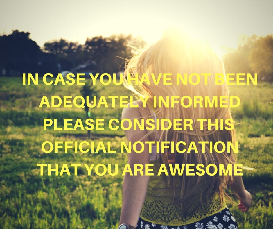 You are awesome2